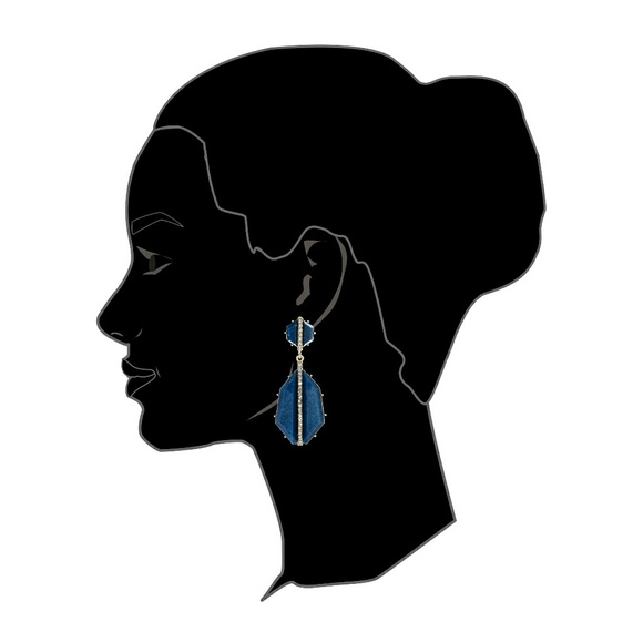 Amrita Singh Cobalt jeweled earrings - Picture 2 of 4